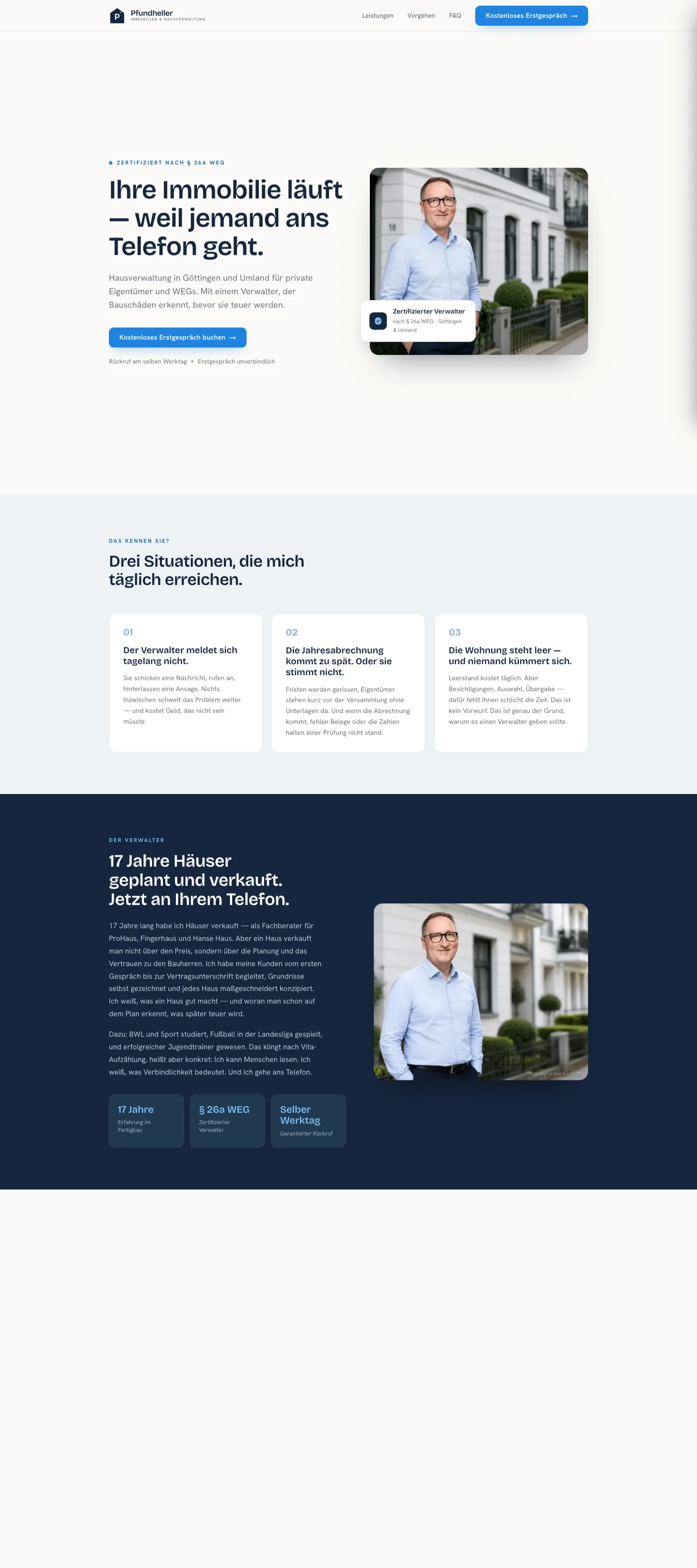 pfundheller-immobilien.de — Desktop-Ansicht